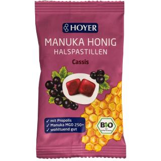 Manukahonig Halspastillen Cassis  MGO 250+