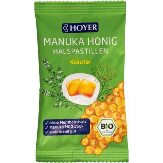 Manukahonig Halspastillen Kräuter MGO 250+