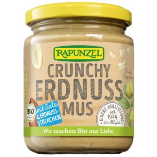 Erdnußmus crunchy mit Salz, 250g