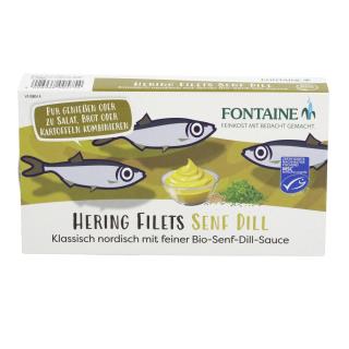 Heringsfilets in Senf-Dill Creme