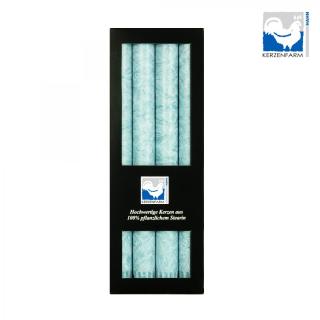 Stearin-Stabkerze eisblau