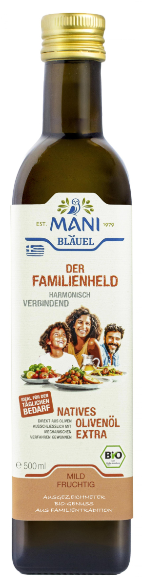 Familienheld, natives Olivenöl
