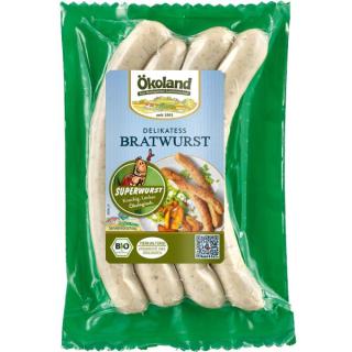4 Bio-Bratwürste (62,5g/Stück)