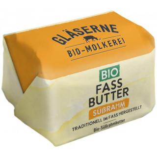 Butter aus Süßrahm (Fassbutter natur, Gläserne Molkerei)
